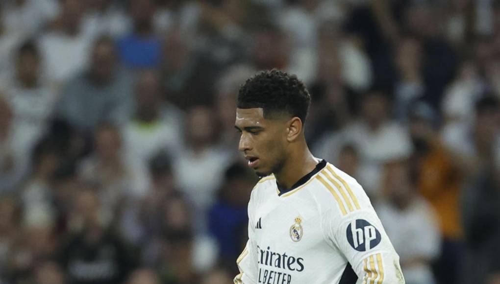 La carita que se le quedó a Jude Bellingham tras el golazo de Alphonso Davies.