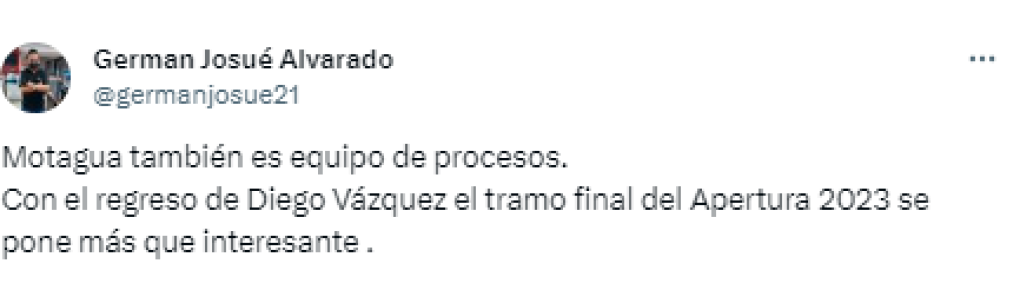 German Alvarado, periodista de Diario LA PRENSA: “Motagua también es equipo de procesos. Con el regreso de Diego Vázquez el tramo final del Apertura 2023 se pone más que interesante”.
