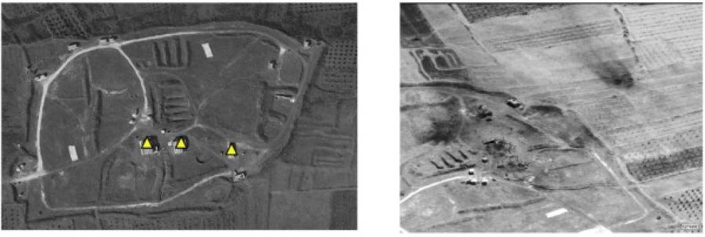 Imágenes de satelite divulgadas por el Departamento de Defensa de EEUU, mostraron el daño causado a los objetivos atacados en Damasco.