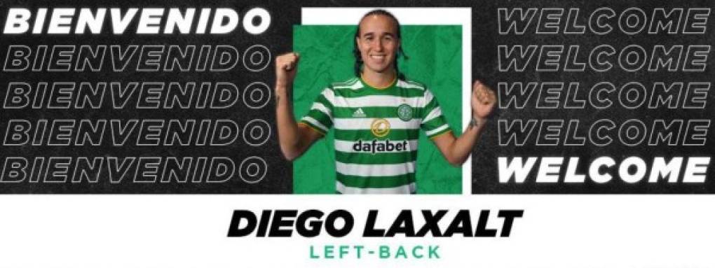 El Celtic de Escocia anuncia el fichaje del lateral uruguayo Diego Laxalt, quien llega procedente del AC Milan.