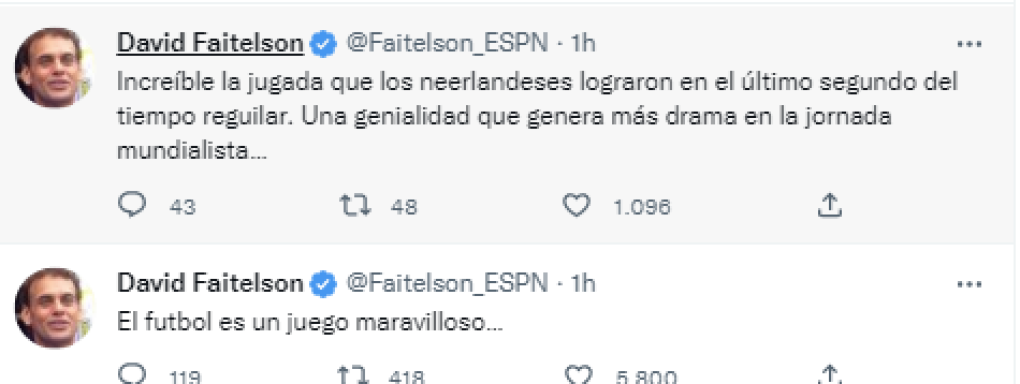 Estuvo pendiente de todo el partidazo entre Países Bajos y Argentina.