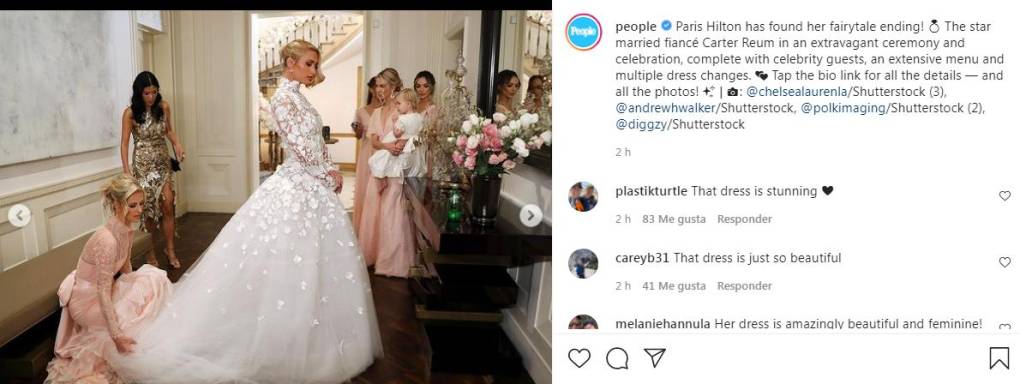 ¡Como una princesa! Así lució Paris Hilton en su boda de ensueño con Carter Reum