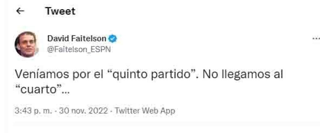 David Faitelson dejó fuertes comentarios sobre la eliminación de la Selección mexicana.