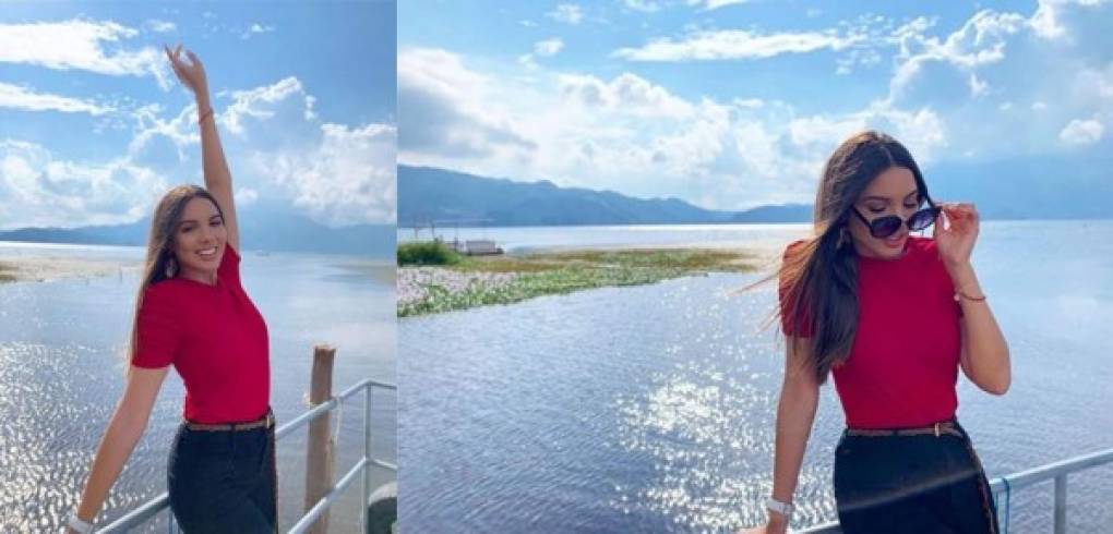 Vanessa Villars, Miss Honduras 2018, tuvo un breve viaje desde la capital a el Lago de Yojoa.