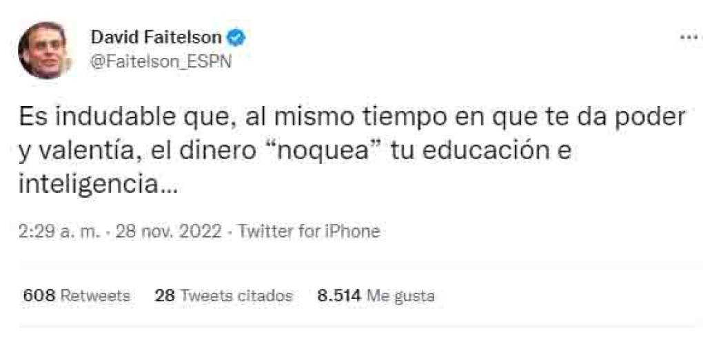 El mensaje final de David Faitelson tras el agarrón en redes con Canelo .