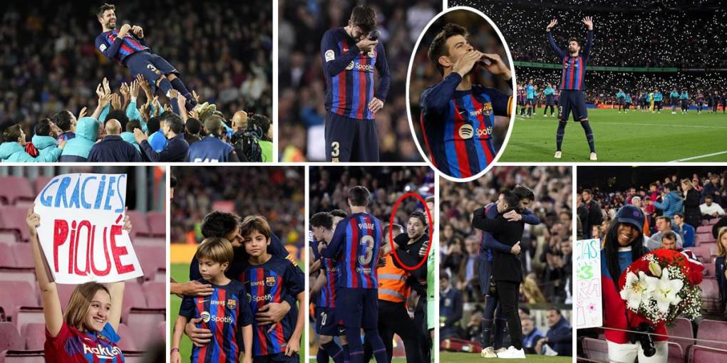 En imágenes la despedida de Gerard Piqué del Camp Nou con la camiseta del Barcelona en el partido contra el Almería por la Liga Española.