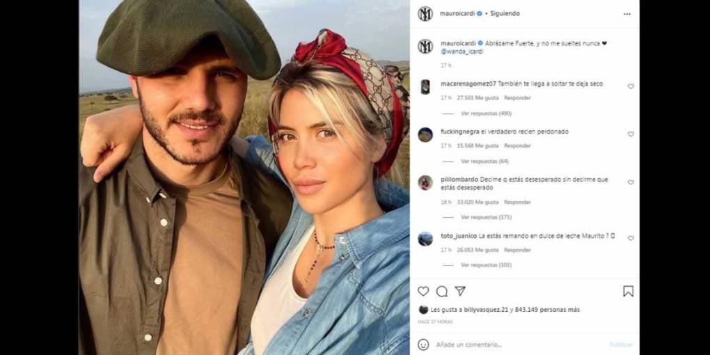 Las fotos y mensajes de Mauro Icardi en su cuenta de Instagram después de que Wanda Nara lo perdonara.