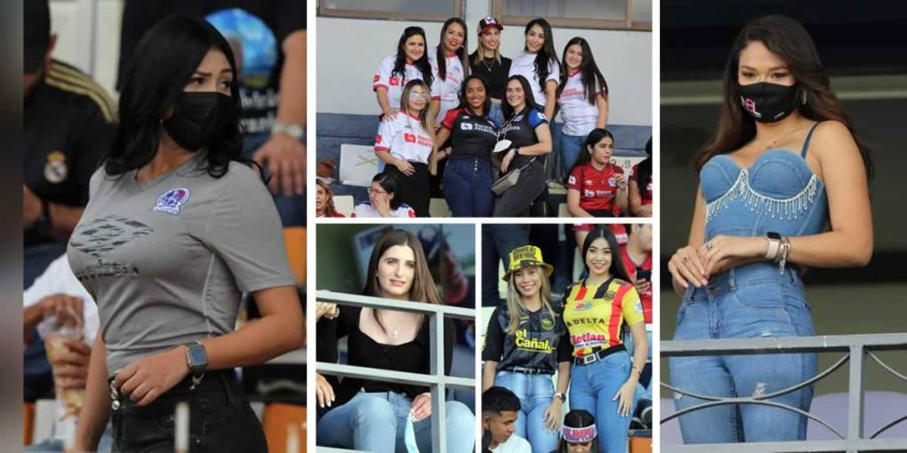 Ellas fueron las chicas que robaron miradas con su belleza en el estadio Nacional durante la ida de la final del Torneo Apertura 2021 entre Olimpia y Real España.
