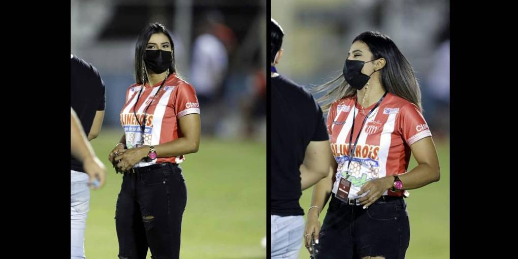 ¿Quién esta belleza? Ella es Marla Escobar, la encargada de la parte del mercadeo del Vida y que cautivó en el estadio Ceibeño durante el partido contra Motagua.