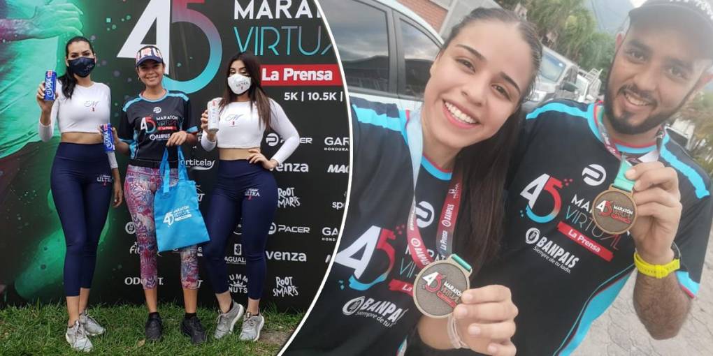 Cientos de hondureños amantes del deporte participaron este sábado en la 45 Maratón virtual de Diario LA PRENSA.