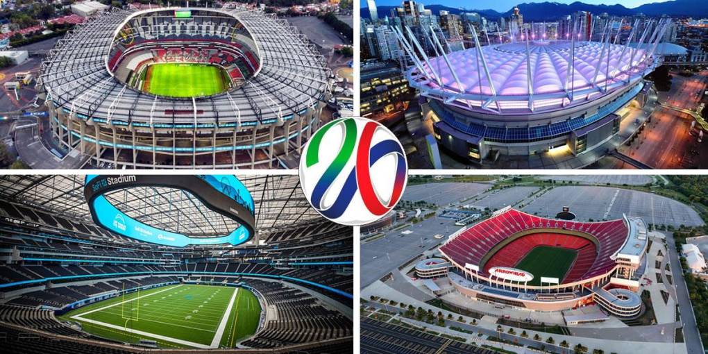 Estos son los 16 estadios que albergarán el Mundial 2026 en conjunto con EEUU, México y Canadá