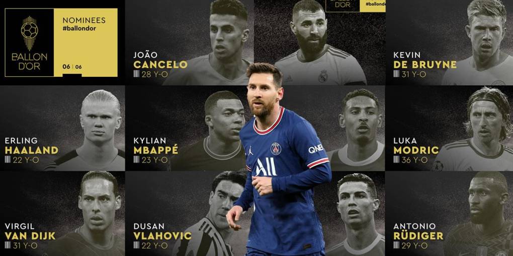 ¡Messi no, Cristiano sí! Los 30 nominados para el Balón de Oro 2022