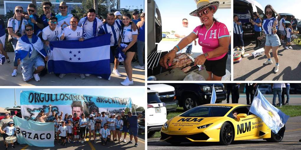 Las imágenes del ambientazo en el partido amistoso entre Argentina y Honduras en el Hard Rock Stadium de Miami. ¡Hay de todo!