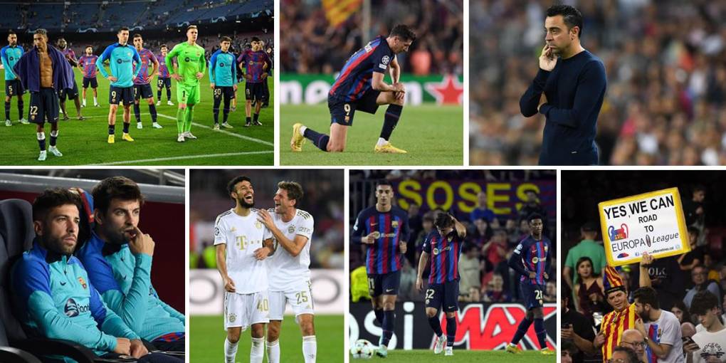 Las imágenes de la dolorosa derrota que sufrió el Barcelona en casa (0-3) contra el Bayern Münich en la quinta jornada de la UEFA Champions League. Los azulgranas quedaron eliminados en fase de grupos y ahora les tocará jugar por segundo año consecutivo la Europa League.