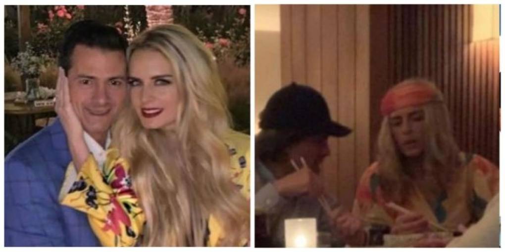 El expresidente de México Enrique Peña Nieto y su novia, la modelo Tania Ruiz, fueron captados tratando de pasar desapercibidos usando disfraces mientras cenaban en un restaurante en Nueva York, pero su disfraz llamó aún más la atención.