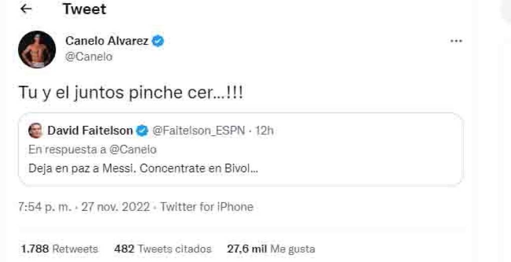 Canelo Álvarez siguió molesto con Faitelson y las redes sociales estallaron.