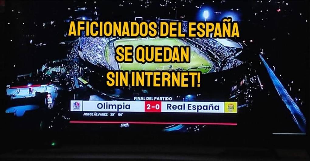 Los memes destrozan al Real España tras perder ante Olimpia en la ida de la final