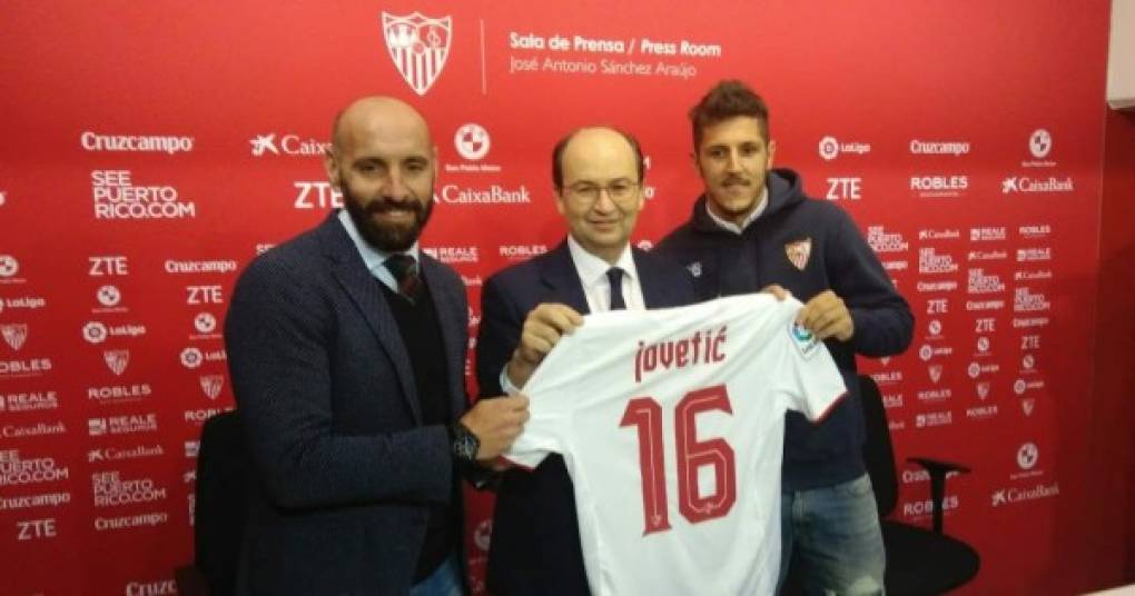 Jovetic: El Sevilla ya tiene a su segundo fichaje invernal. El jugador montenegrino llega cedido al conjunto andaluz con una opción de compra de 14 millones de euros.