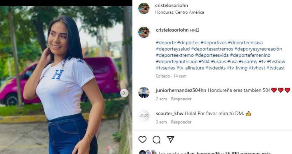 Cristel Osorio, la preciosa joven hondureña que cautiva en Miami previo al Argentina - Honduras