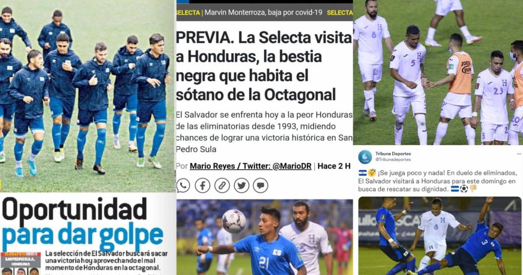 A continuación te presentamos lo que se dice a nivel internacional sobre lo que será el duelo que sostendrán este día las selecciones de Honduras y El Salvador la décima jornada de la octagonal de Concacaf.