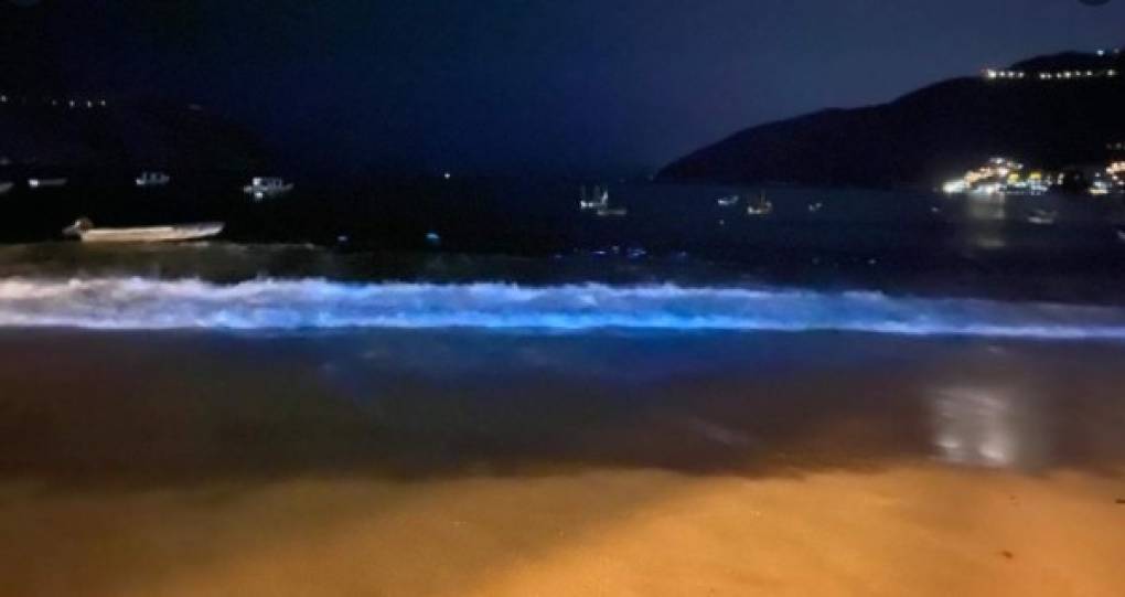 Este extraño, pero hermoso evento se registró en la playa de Puerto Marqués, una de las más visitadas en el puerto de Acapulco.