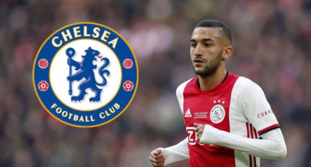 Hakim Ziyech: El centrocampista marroquí ha destacado en los últimos en el Ajax de Holanda y fue fichado por el Chelsea a cambio de 40 millones de euros.