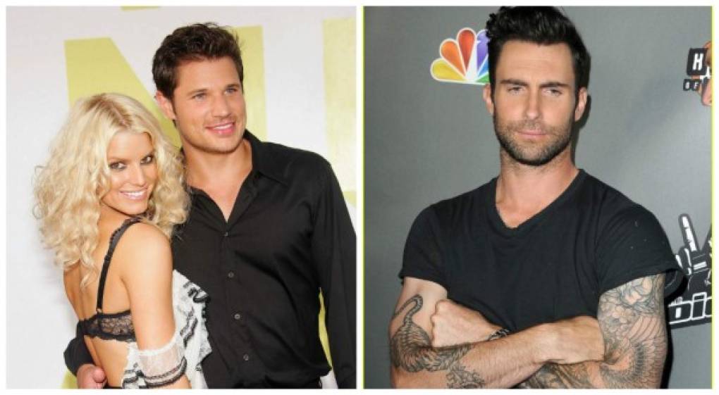 Jessica Simpson estuvo casada con el músico Nick Lachey, los recien casado hicieron el reality show 'Newlyweds', en MTV. La pareja estuvo casada casi cuatro años, se rumora que el motivo de su divorcio fue que la rubia le puso los cuernos a su marido con el cantante Adam Levine, de la agrupación Maroon 5.