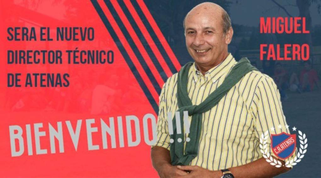 Miguel Falero: El Club Atlético Atenas de la primera división de Uruguay ha nombrado al entrenador uruguayo como su nuevo entrenador. Anteriormente estuvo en Honduras dirigiendo al Real España.
