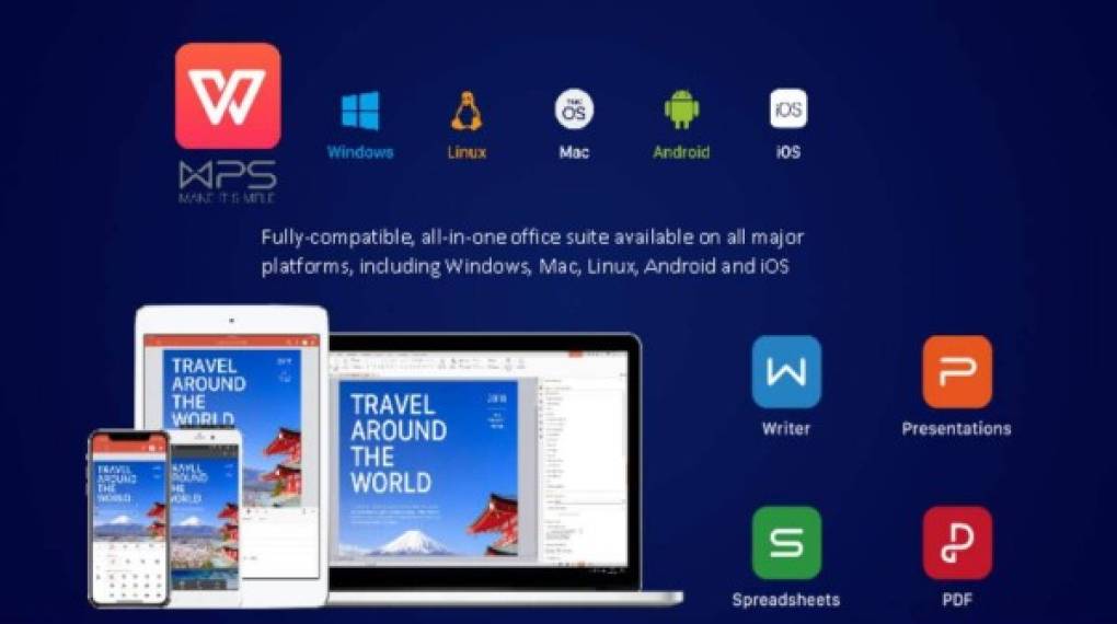 - WPS Office, alternativa de Microsoft -<br/><br/>Es la alternativa china al popular programa de oficina de Microsoft (Word, Excel). Fundada en 1989, la empresa de unos 2.000 empleados reivindica más de 1.000 millones de usuarios en todo el mundo y posee filiales en Estados Unidos y Singapur.