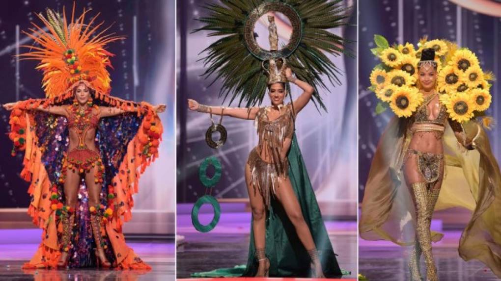 Radiantes y únicas, así lucieron las 74 candidatas en el tradicional desfile de trajes típicos de Miss Universo 2021. Mira los trajes que usaron algunas de las participantes, entre ellas la bella hondureña Cecilia Rossell.