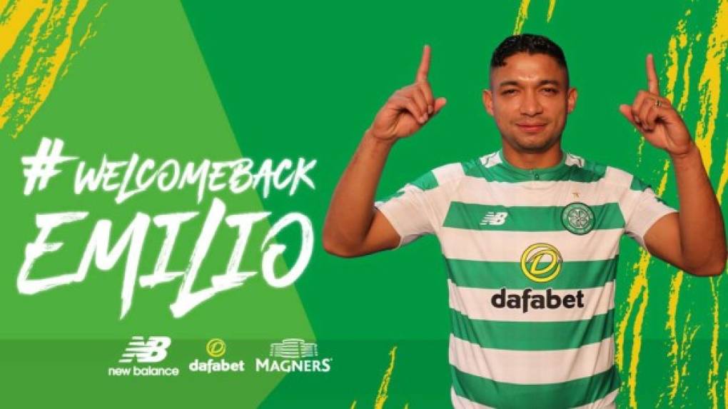 OFICIAL: El Celtic de Escocia ha anunciado el regreso del hondureño Emilio Izaguirre. El lateral izquierdo, de 32 años, dejó el equipo por el Al-Fayha en 2017, pero ahora regresa. 'Es bonito volver a tener la oportunidad en un gran equipo como el Celtic', ha dicho el jugador.