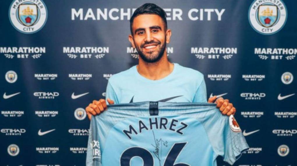Riyad Mahrez : Mediocampista argelino que destaca en el Manchester City.