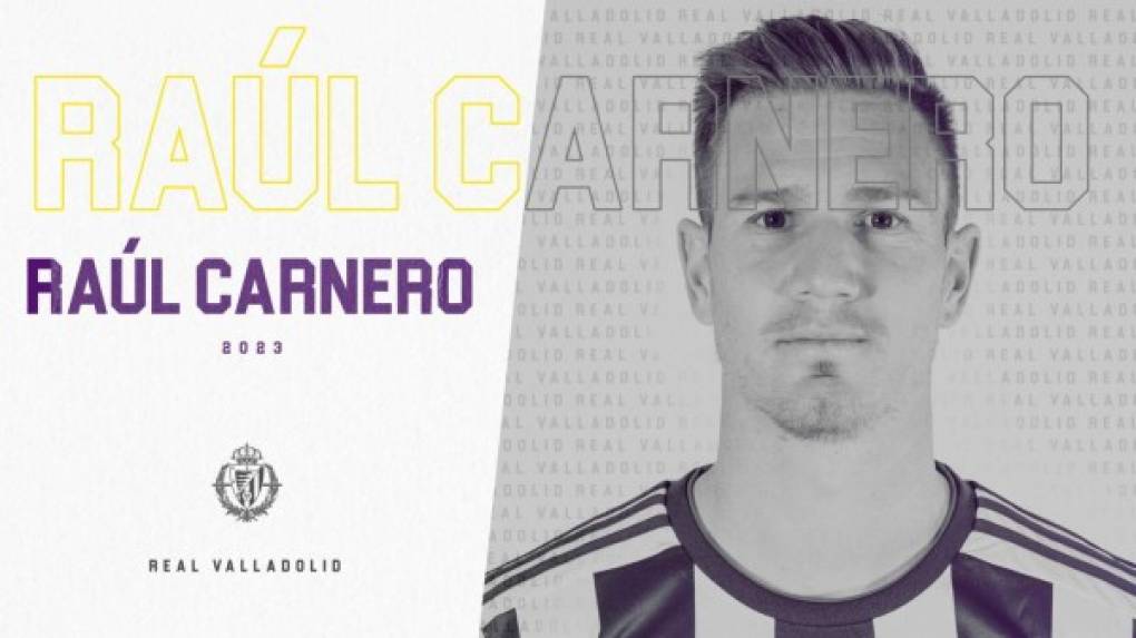 El Real Valladolid hace oficial el fichaje de Raúl Carnero. Aunque la pasada temporada ya jugó con las franjas blanquivioletas desde enero, el lateral izquierdo, que llegó cedido desde el Getafe en el mercado de invierno, firma hasta 2023.