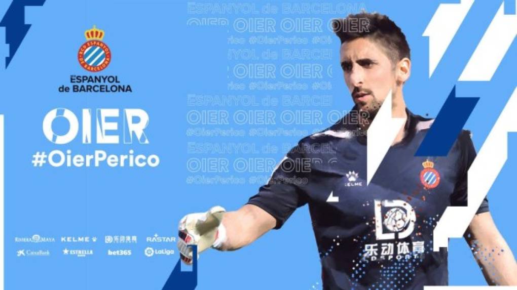 El portero español Oier Olazábal se ha convertido en nuevo fichaje del Espanyol. El guardameta llega procedente del Levante y ficha por dos temporadas y media más una opcional.