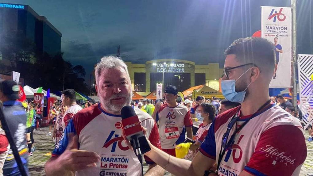 El alcalde Roberto Contreras de San Pedro se hizo presente a la 46 edición de la Maratón de Diario LA PRENSA.