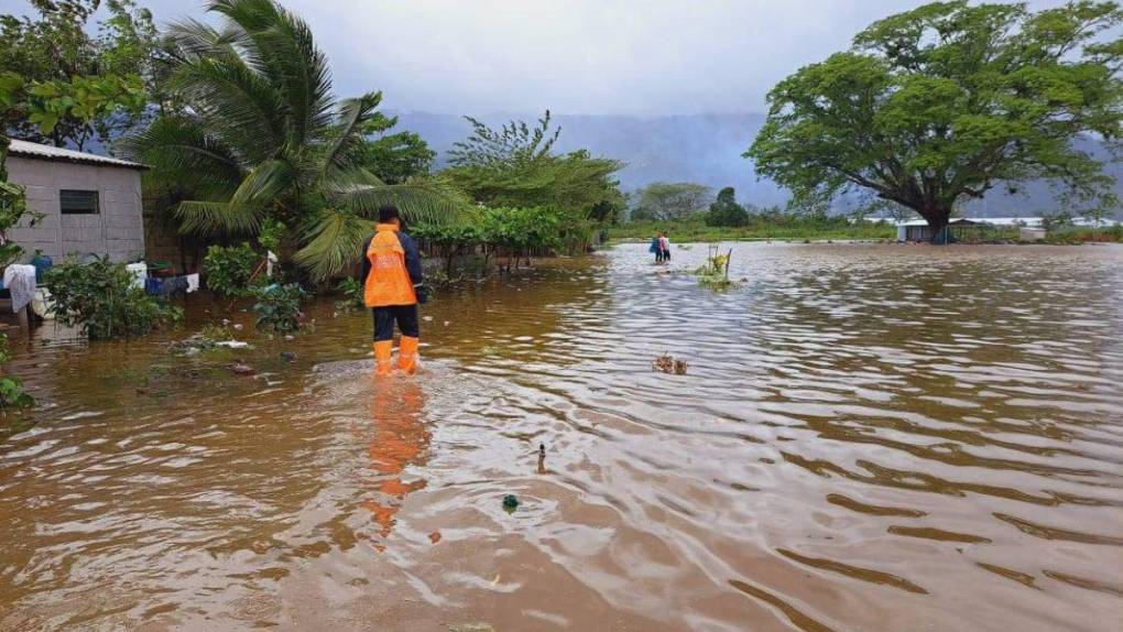Las precipitaciones han inundado una treintena de viviendas y han obligado a los organismos de socorro a evacuar a unas 22 familias en Cortés.