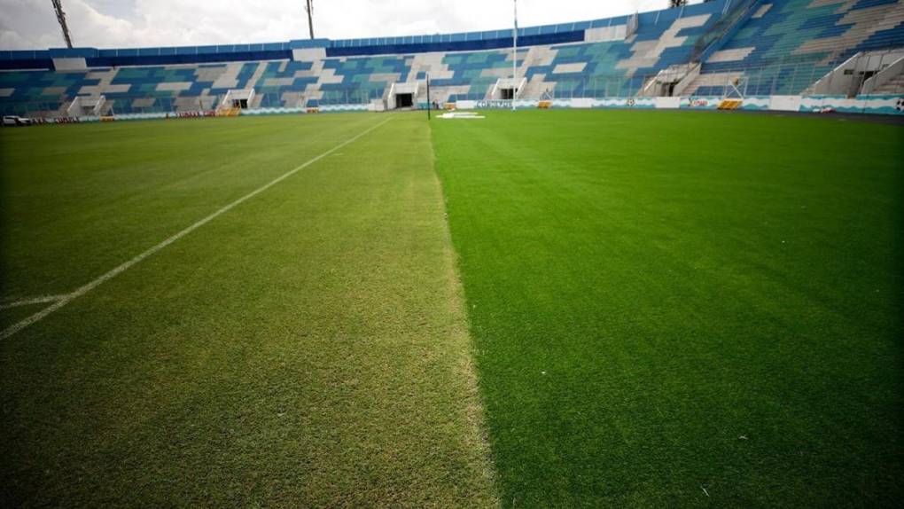 Este tipo de césped es el que utilizan los estadios de primer nivel en Europa, y lo que hace es crear mayor estabilidad al estado de la grama ya que el híbrido adquiere las virtudes de la hierba natural y la de la artificial, adquiriendo una estabilidad y resistencia a las actividades bruscas en el terreno de juego.