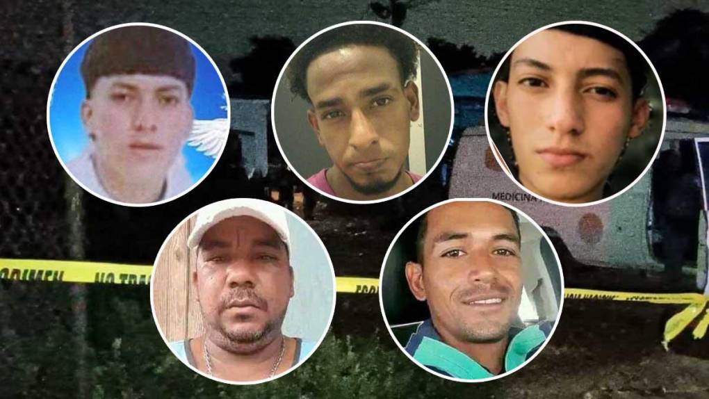 ¿Quiénes eran? Los rostros de los cinco hombres asesinados en San Pedro Sula
