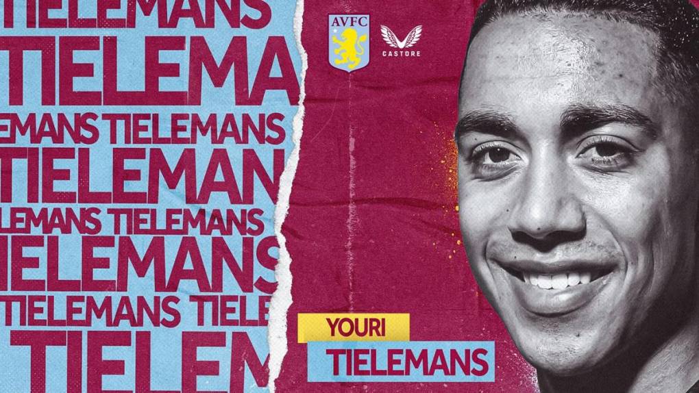 Youri Tielemans - El Aston Villa comunicó el fichaje del centrocampista belga, que llega gratis tras finalizar contrato con el descendido Leicester City.