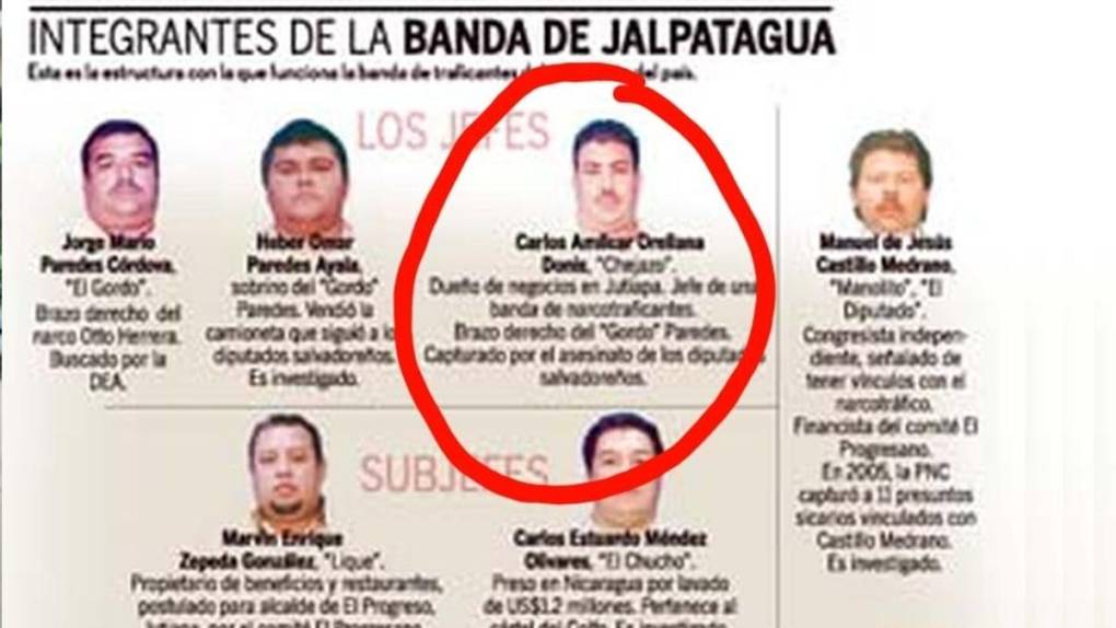 Castillo recordó que el Chejazo fue uno de los capturados por su presunta participación en el asesinato, el 20 de febrero de 2007 en Guatemala, de tres diputados salvadoreños al Parlamento Centroamericano.