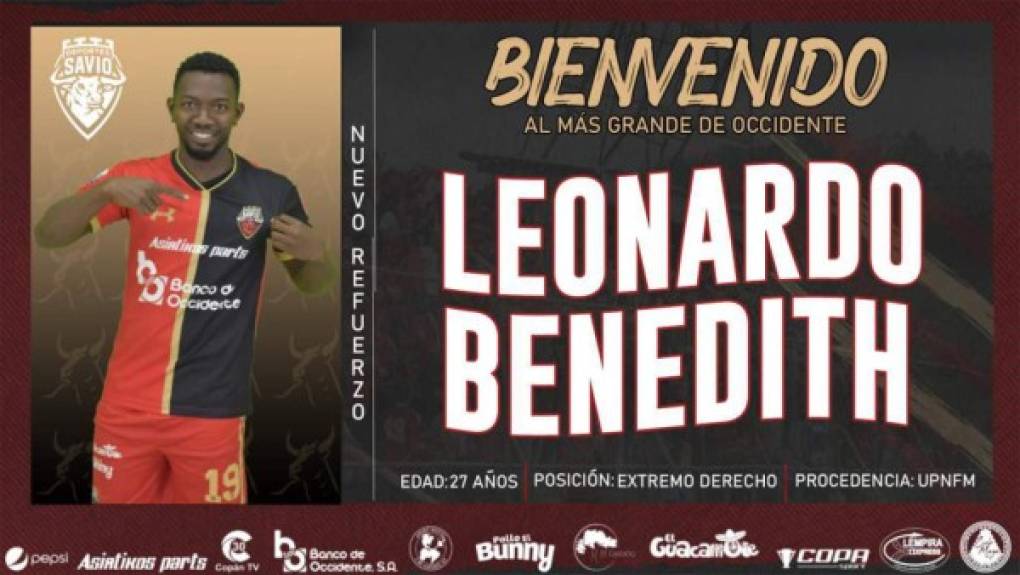 El extremo derecho Leonardo Benedith dejó la UPN y y fichó por el Deportes Savio de la Segunda División.