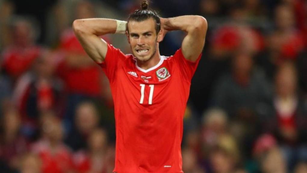 Gareth Bale (Real Madrid / Gales): Integrante de uno de los tridentes más famosos del fútbol, se perdió los últimos duelos por lesión y su país quedó fuera del Mundial.