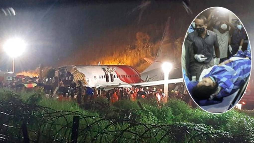 Al menos diez personas han muerto, entre ellos uno de los pilotos, cuando un avión con 191 pasajeros a bordo que volaba de Dubai a Kozhikode, en el sur de la India, se salió este viernes de la pista al aterrizar en el aeropuerto de esa última ciudad y quedó partido en dos.