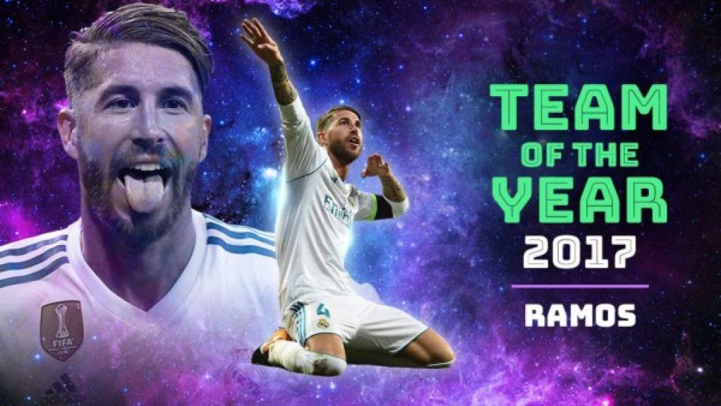 El defensa central Sergio Ramos (ESP, Real Madrid) 73,7% 588.315 votos. Fue el futbolista más votado.