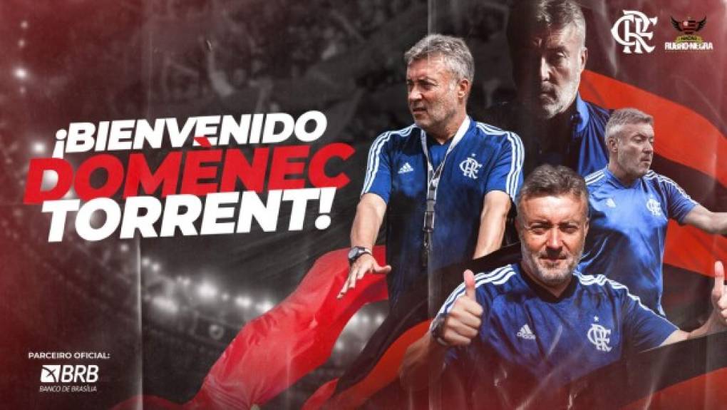 El entrenador español Domènec Torrent anunció este viernes su fichaje por el Flamengo, vigente campeón del Brasileirao y de la Copa Libertadores, donde sustituirá al portugués Jorge Jesús. 'Muy feliz por formar parte de esta gran nación. Buscaremos ganar títulos y nos vemos en breve. Muchas gracias', afirmó.<br/><br/>El nuevo técnico flamenguista llega al club carioca avalado por haber sido durante diez años el ayudante de Pep Guardiola en el Barcelona, el Bayern de Múnich y el Manchester City, y por haber dirigido durante un año y medio al New York City estadounidense.