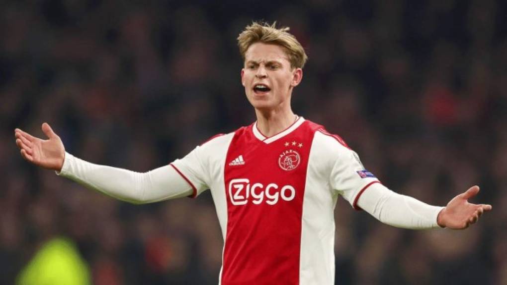 Frenkie de Jong - El centrocampista holandés es el jugador más sobresaliente de la temporada del Ajax. De hecho, ya fue fichado por el Barcelona.