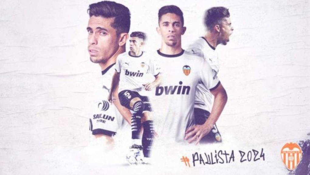 Gabriel Paulista ha firmado su nuevo contrato con el Valencia y permanecerá en el club de Mestalla hasta 2024.