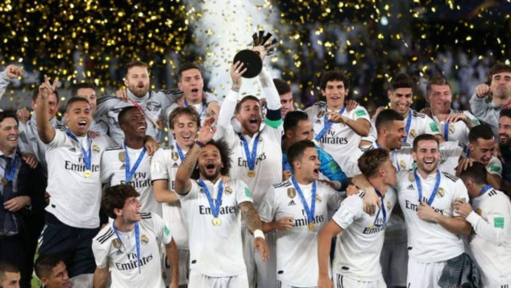 2018 - Real Madrid: Ante el asiático Al-Ain, Real Madrid levantaría su cuarto título, tras la inesperada derrota de River Plate en semis.