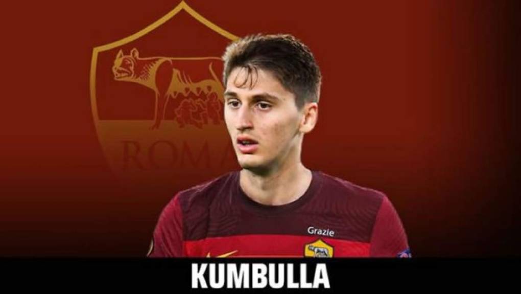 La Roma también fichará al joven defensa italiano Marash Kumbulla, procedente del Hellas Verona. Llegará al club de la capital de Italia a cambio de unos 30 millones de euros. Según Di Marzio, el club giallorossi le firmará un contrato con un salario anual de 1,5 millones de euros.