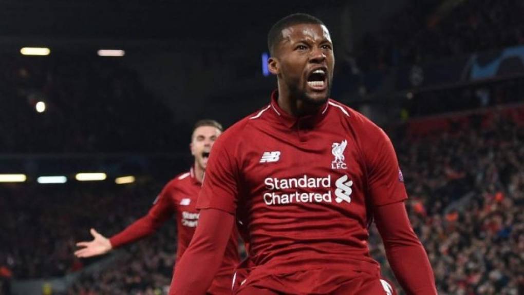 Georginio Wijnaldum: (Centrocampista holandés que milita en el Liverpool).